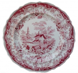 pink printed plate