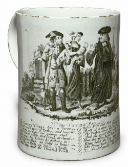 black printed mug