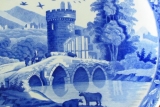 blue castle and bridge