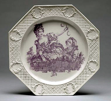 purple printed plate