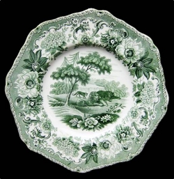 green printed plate