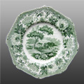 underglaze single color printing on earthenware and stoneware 1820-1850
